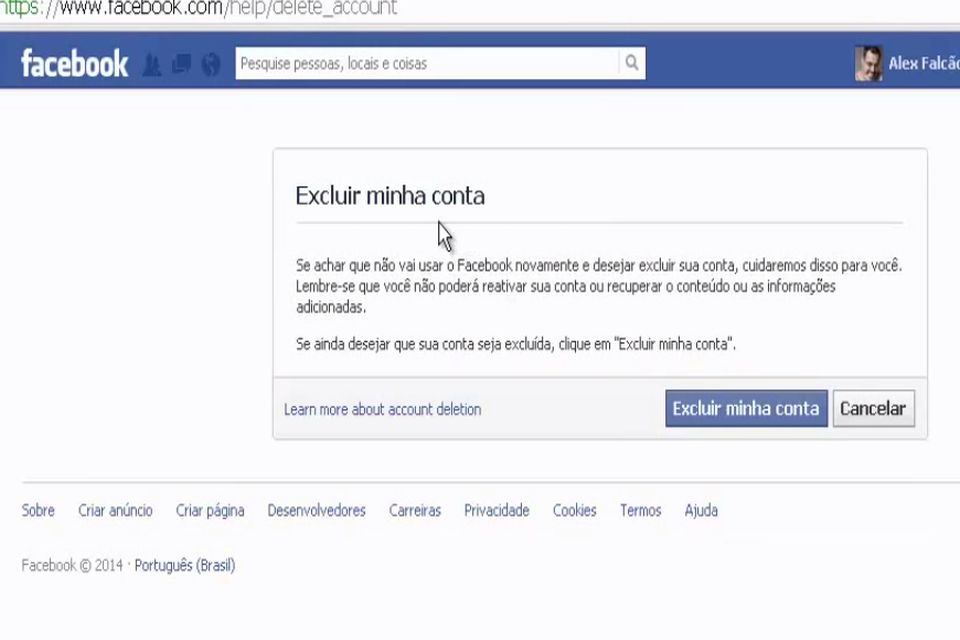 Como Excluir a Conta do Facebook definitivamente