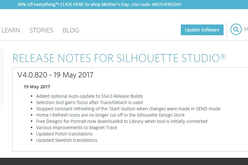 Atenção recado especial sobre Studio Silhouette V4